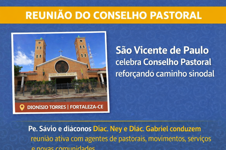 Reunião do Conselho Pastoral na Paróquia de São Vicente de Paulo destaca caminho sinodal
