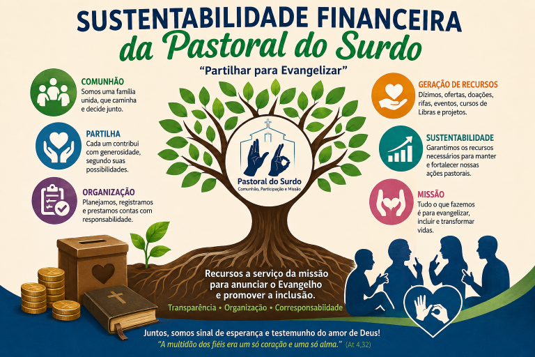 Pastoral do Surdo promove encontro sobre sustentabilidade financeira e missão evangelizadora