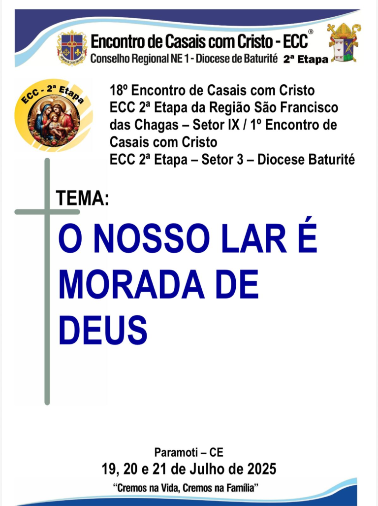 Casais da Diocese de Baturité participam da 2ª Etapa do ECC em Paramoti